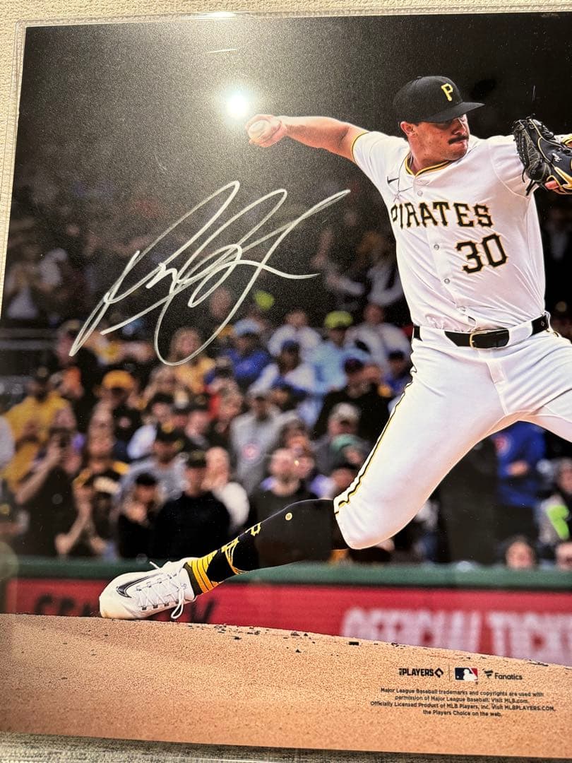 ポールスキーンズ 大型直筆サインフォト paul skenes auto