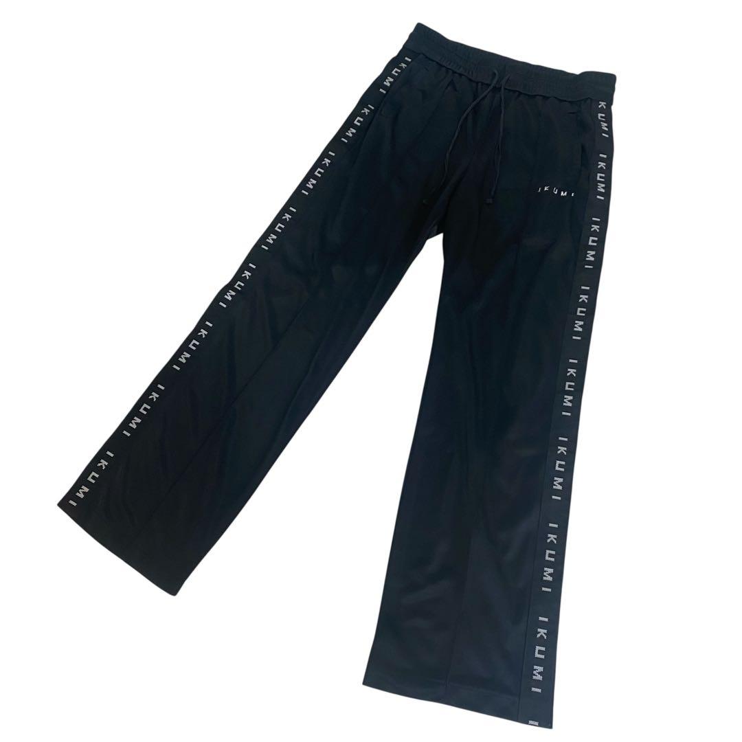 完売品✨ikumiイクミ メンズジャージパンツ テープロゴジャージ ブラック