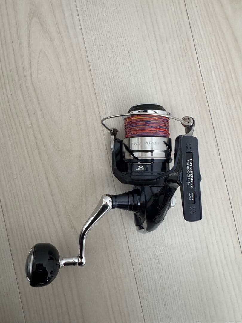 SHIMANO TWIN POWER SW8000HG 社外ハンドル付き