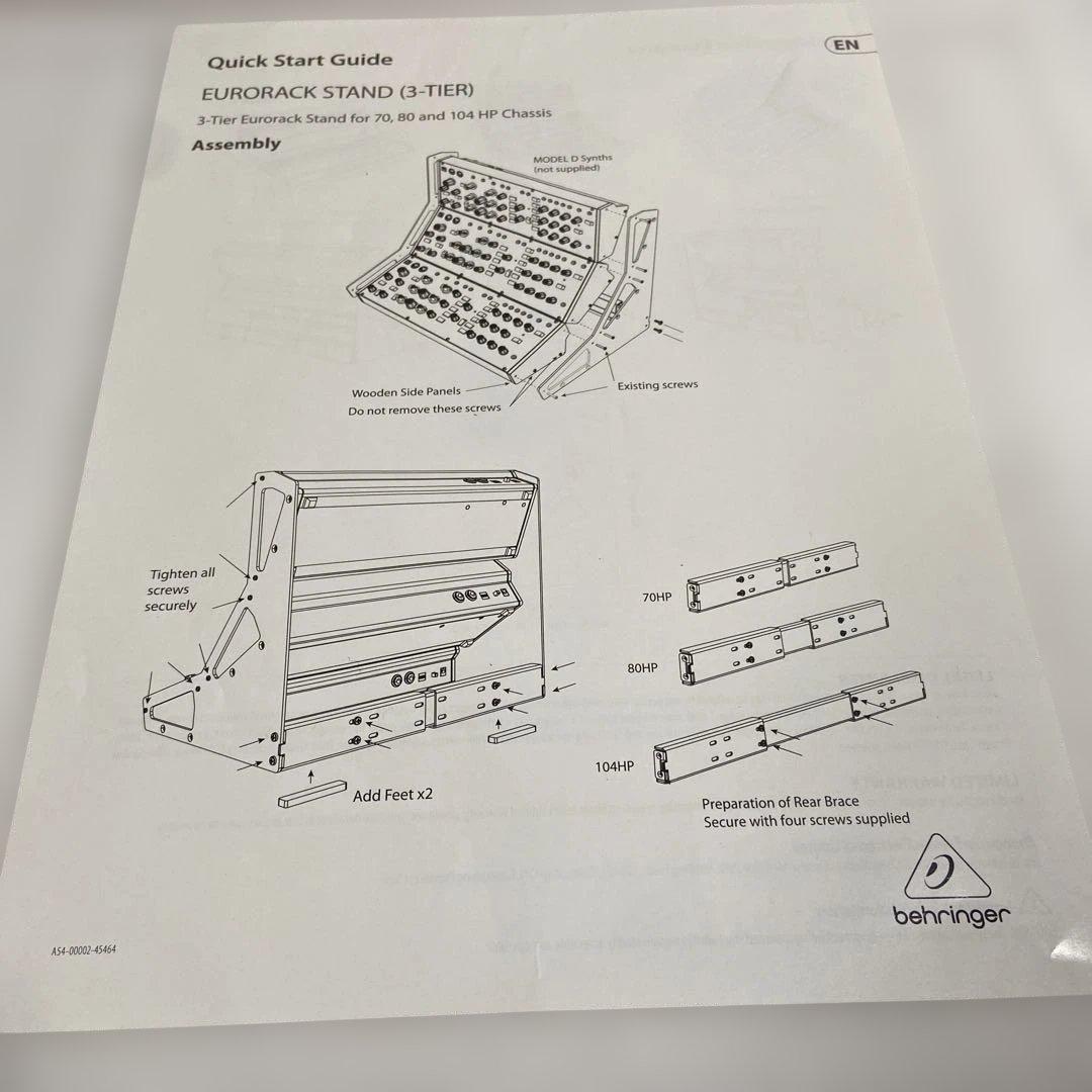 behringer ユーロラック対応シンセサイザー用3段スタンド