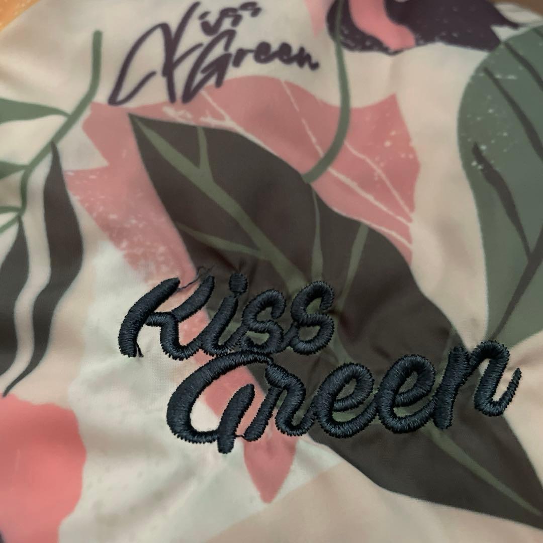 美品/キスオンザグリーン フラワーリーフプリント中綿ジャケット＆スカート セット