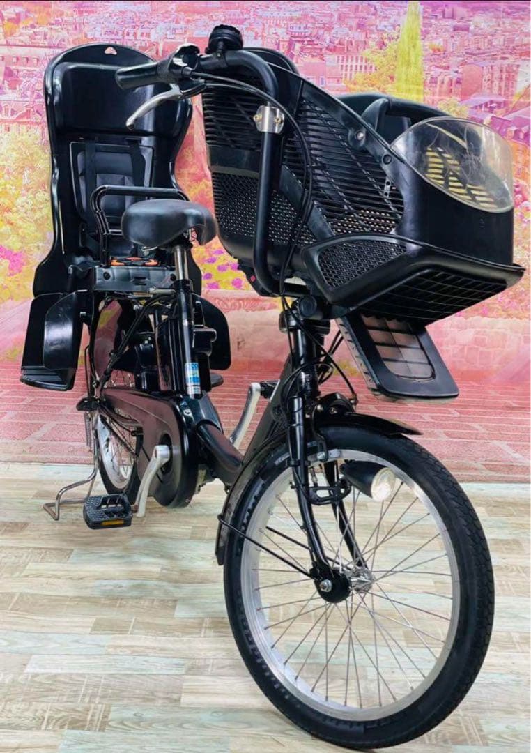 K1989 電動自転車パナソニック子供乗せ 20インチ 8Ah ブラック