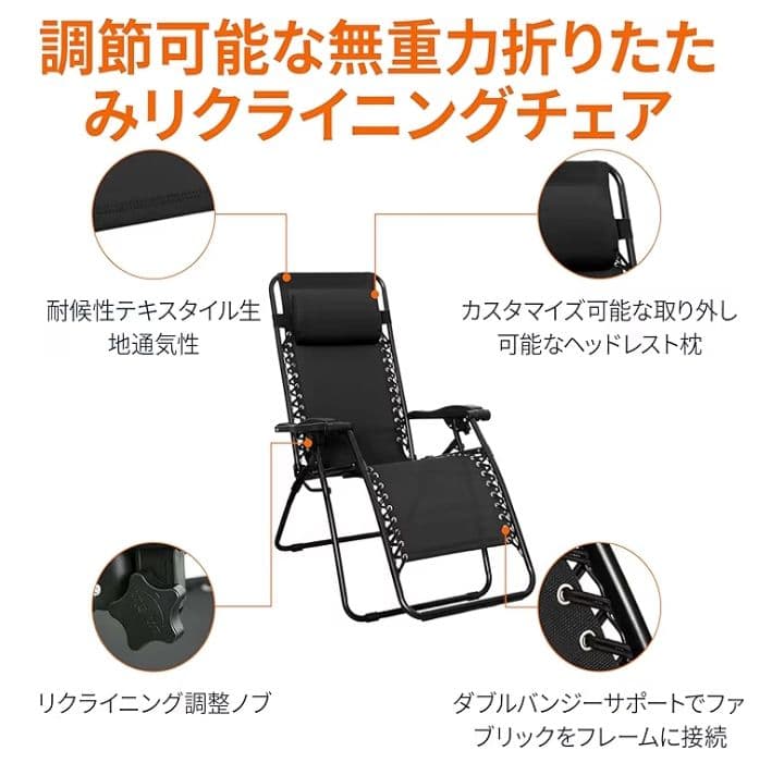 Amazonベーシック 椅子 キャンプ アウトドアチェア つ341
