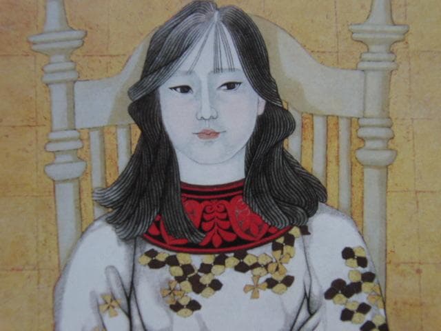 大日躬世子、【佳日】、希少な大判額装用画集より、美品、日本人画家