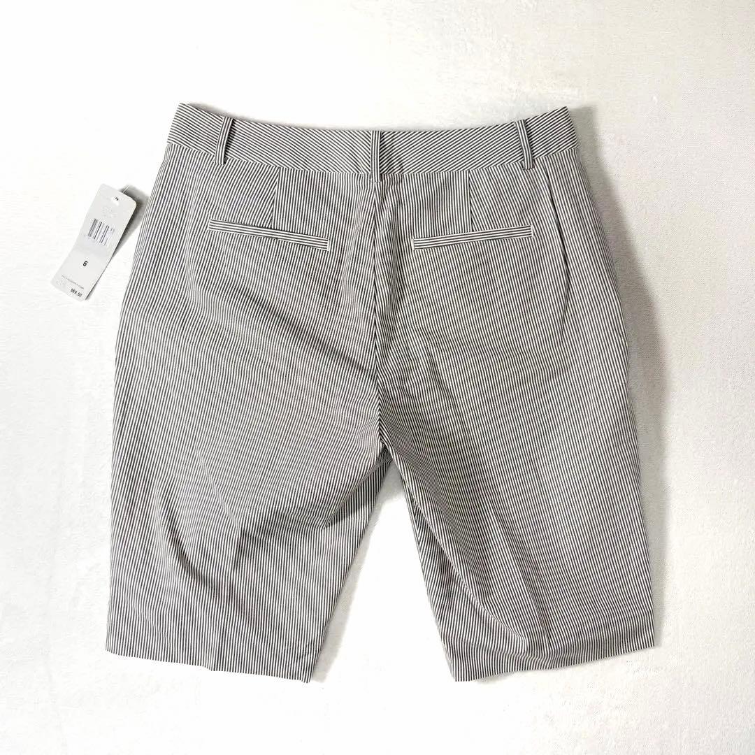 タグ付き未使用品 ローレンラルフローレン ショートパンツ ストライプ グレー 6