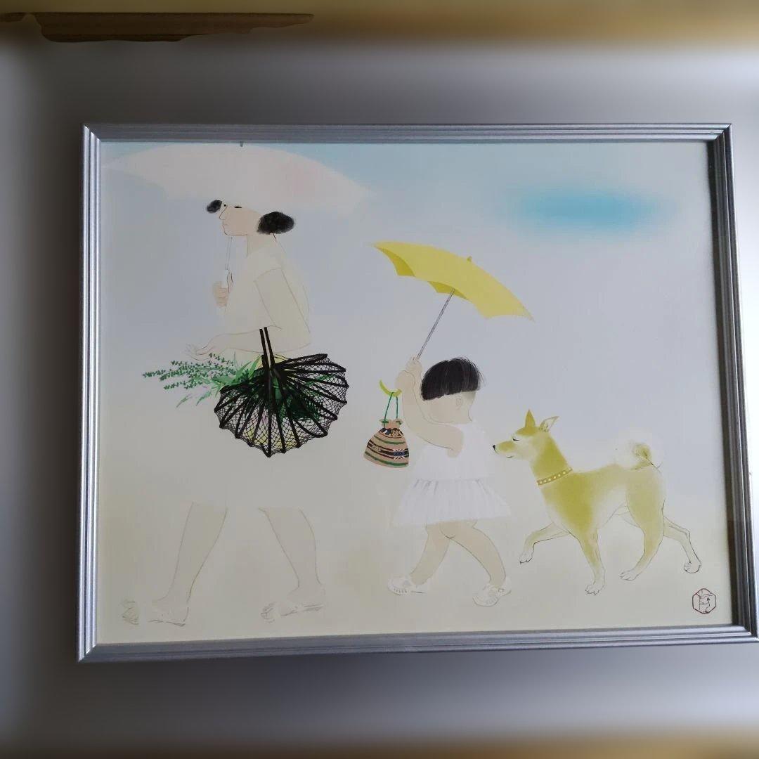 「真作 」小倉遊亀 径 こみち リトグラフ