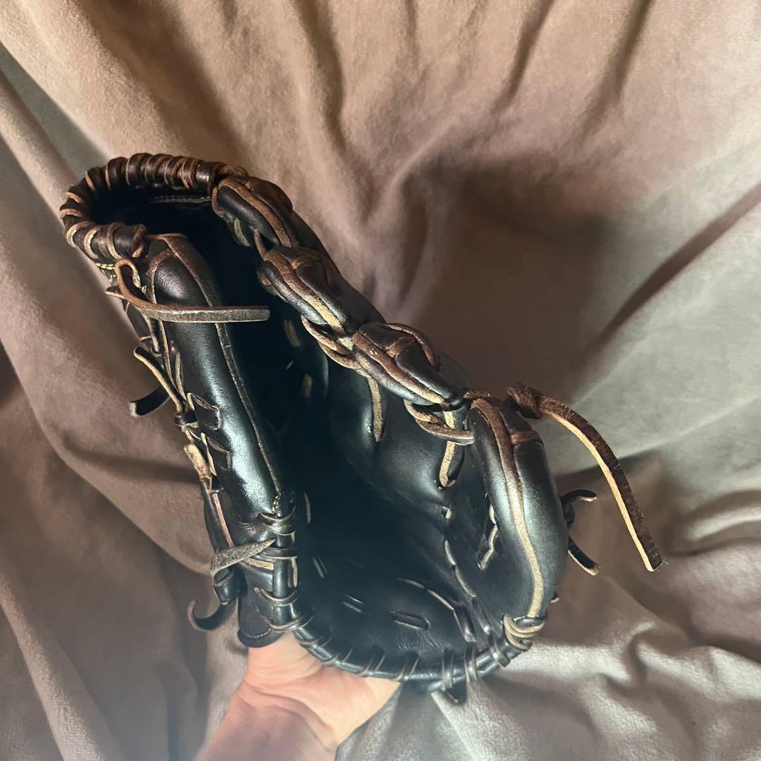 ミズノ　グローバルエリート　一般軟式投手用グローブ 黒