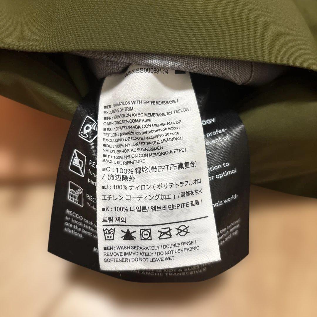 ARC'TERYX センチネルLTジャケット オリーブグリーン Sサイズ