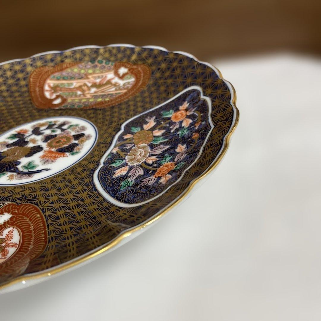 賞美堂本店 有田焼 日肥其泉作 献上手古伊万里　盛皿 大皿 昭和年製　希少レア