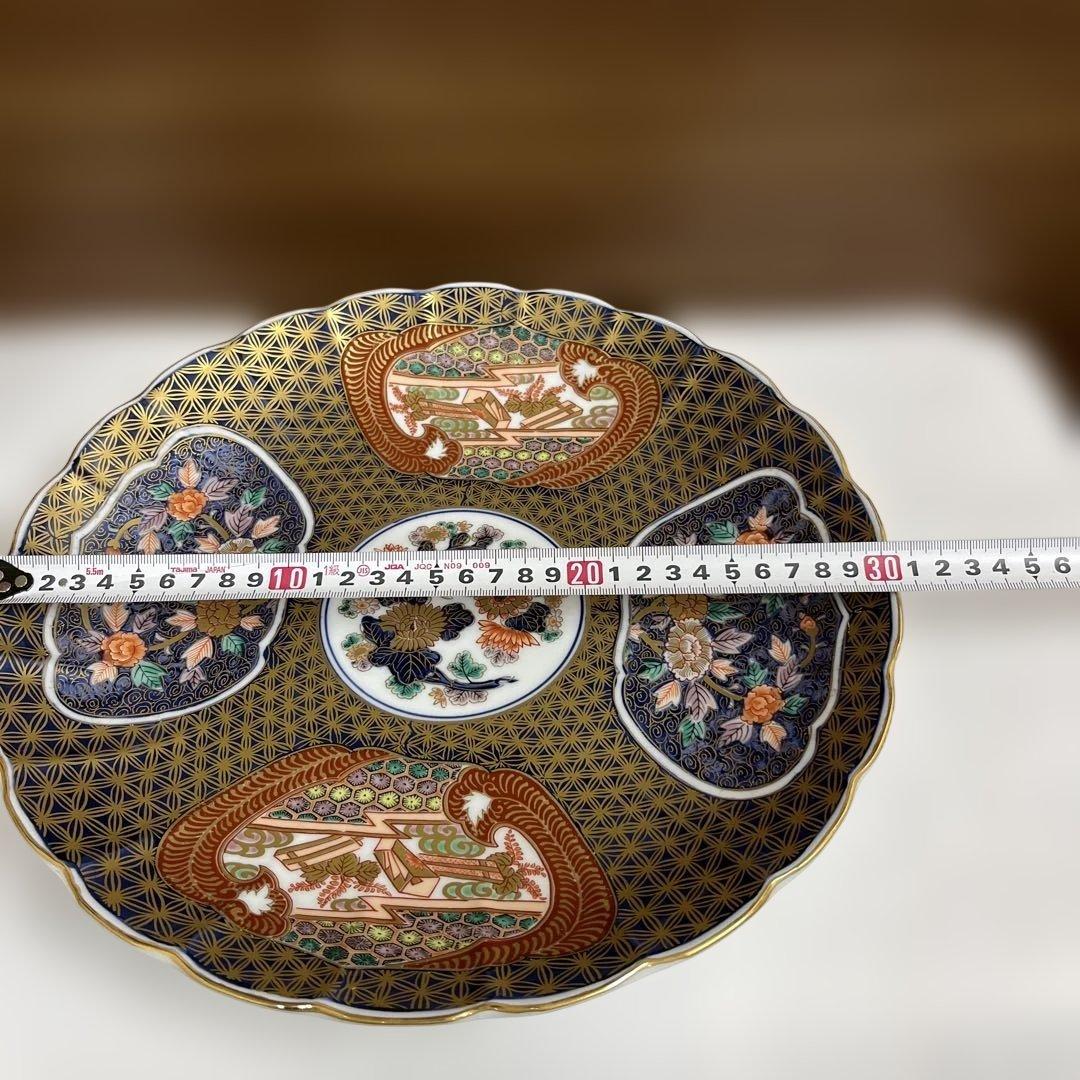 賞美堂本店 有田焼 日肥其泉作 献上手古伊万里　盛皿 大皿 昭和年製　希少レア