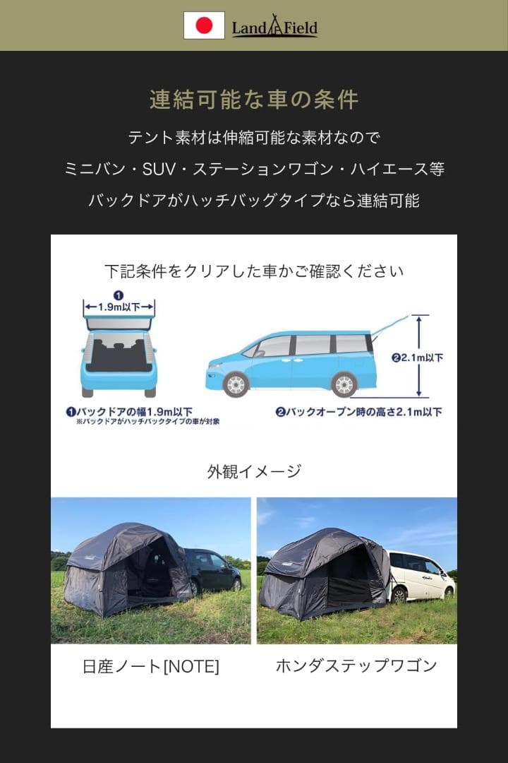 utca030用LandField ランドフィールド リアゲート ハッチバッく