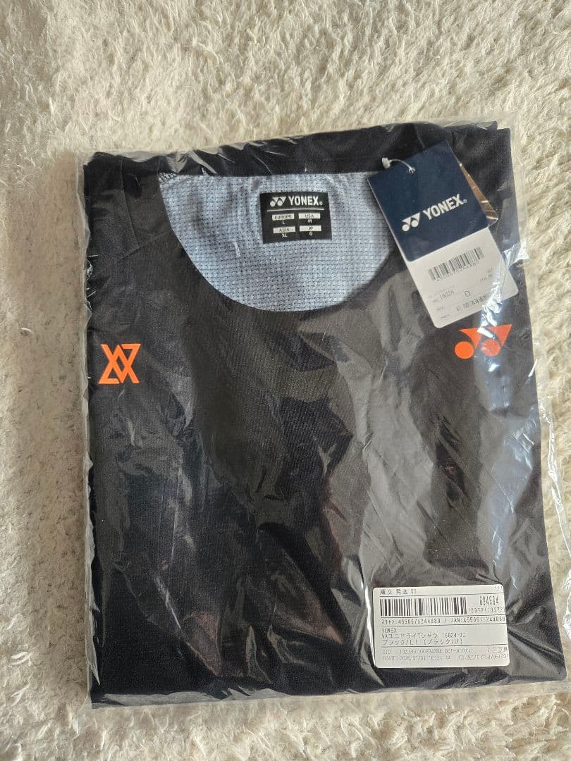 新品 YONEX バドミントンシャツ Oサイズ ブラック