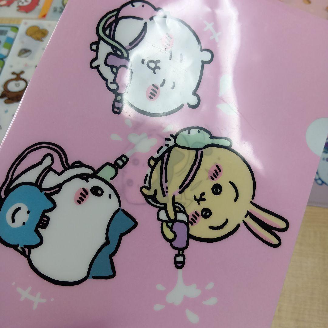 ❶ちいかわ ナガノ展 クリアファイル 一番くじ 下敷き 色紙など まとめ売り