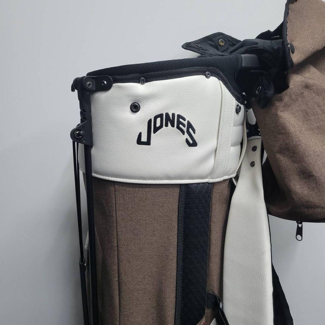 JONES キャディバッグ スタンド ほぼ未使用 軽量 ブラウン ホワイト