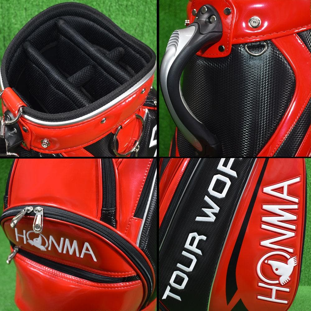 HONMA GOLF/ホンマ ゴルフ キャディバッグ9.5型【レッド】美品！