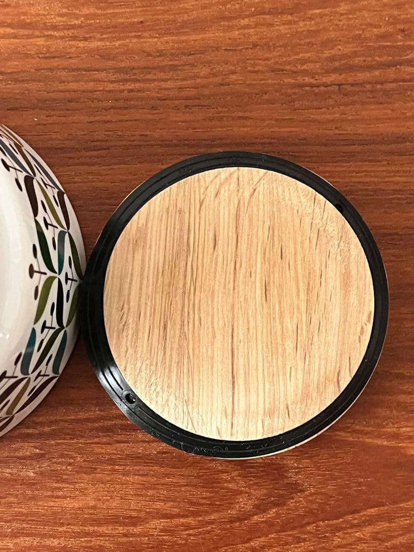 【未使用】Sagaform Retro container 木蓋付きキャニスター