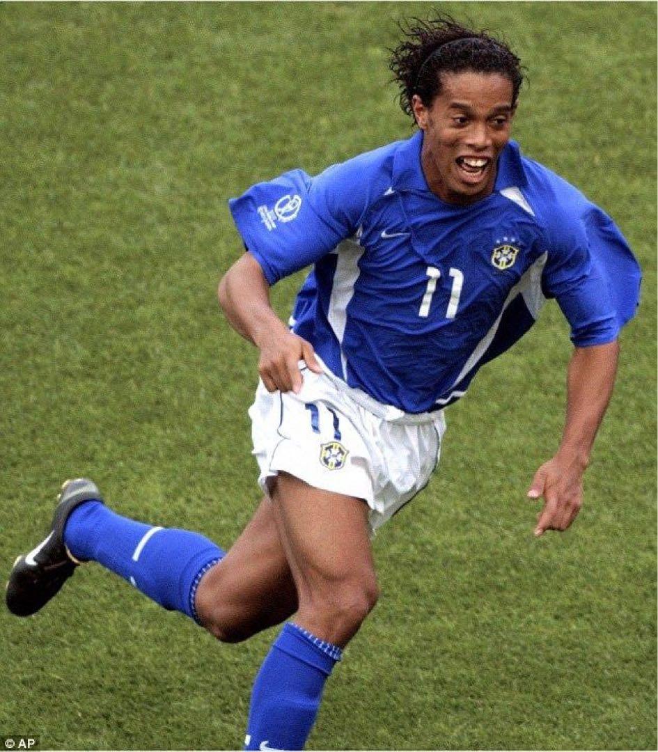 2002年日韓W杯 ブラジル代表 ユニフォーム アウェイ 大きめS