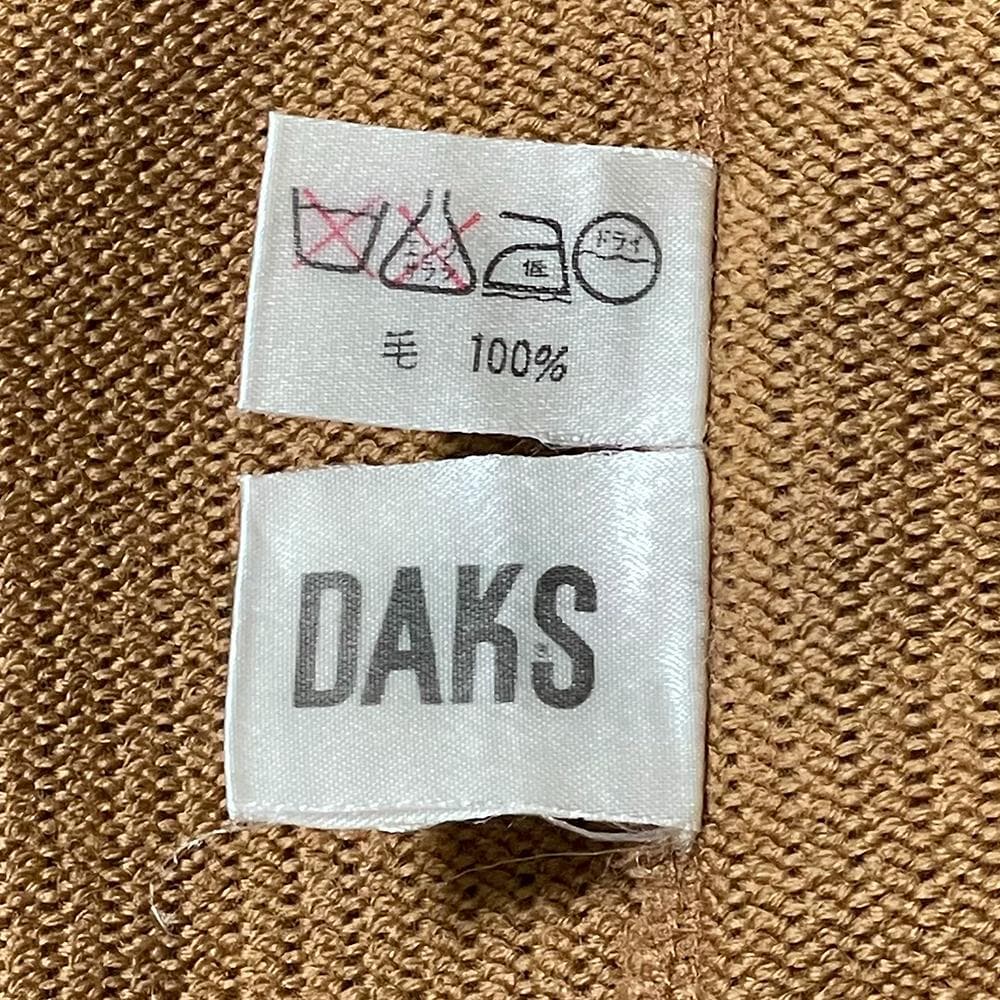超美品！ダックス GOLF サガラ刺繍入り レイヤードネック リブニット L