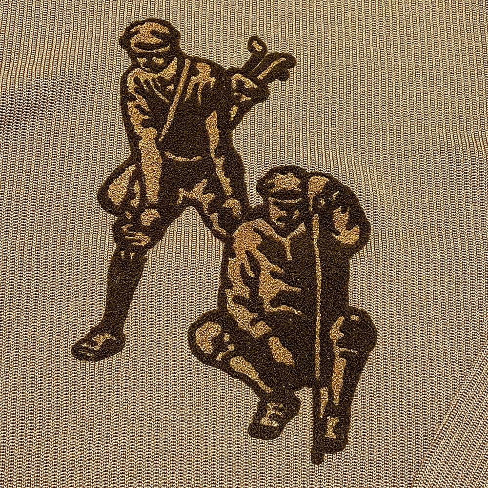超美品！ダックス GOLF サガラ刺繍入り レイヤードネック リブニット L