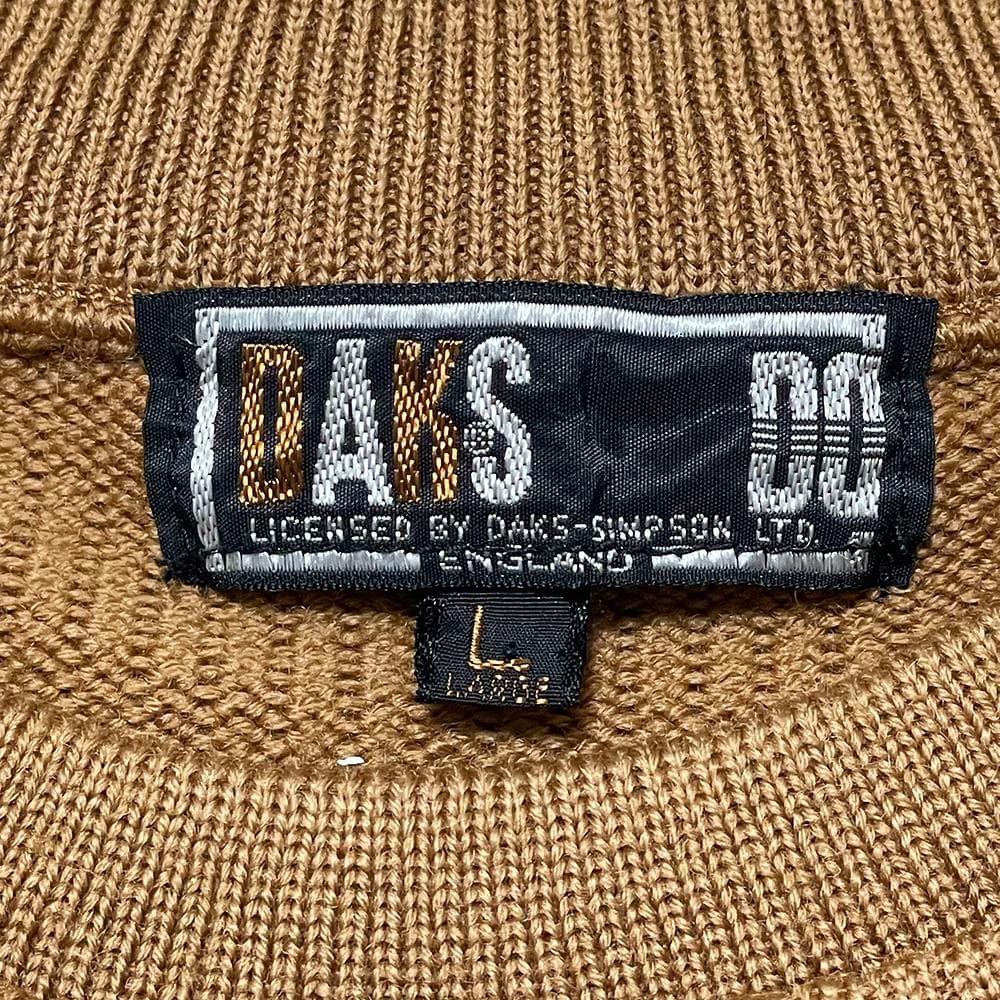 超美品！ダックス GOLF サガラ刺繍入り レイヤードネック リブニット L