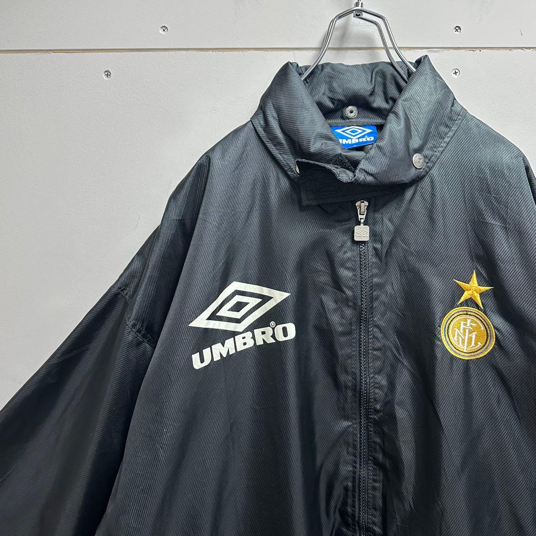 UMBRO 90s インテル　刺繍ロゴ　ナイロンジャケット　裾絞り可能