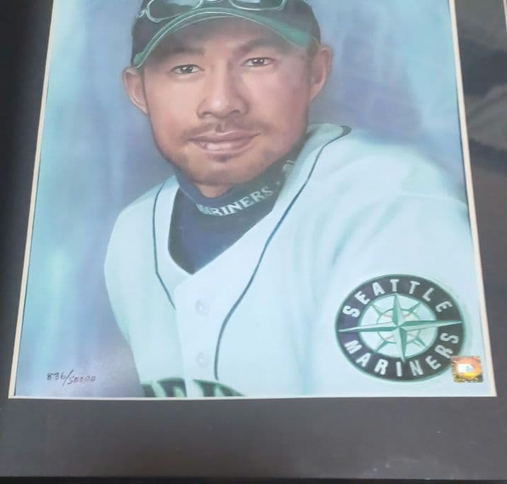 イチロー選手肖像画額