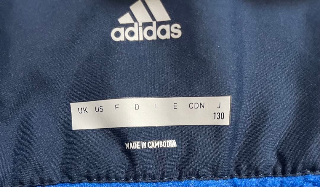 子供用adidas ベンチコート ネイビー