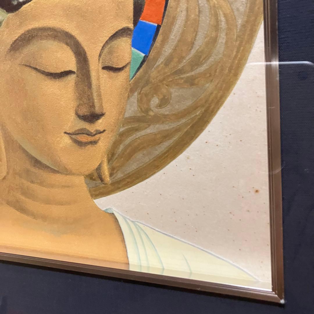 お値下げ 日本画 木島邦彦 肉筆画 観世音菩薩象 美術仏画