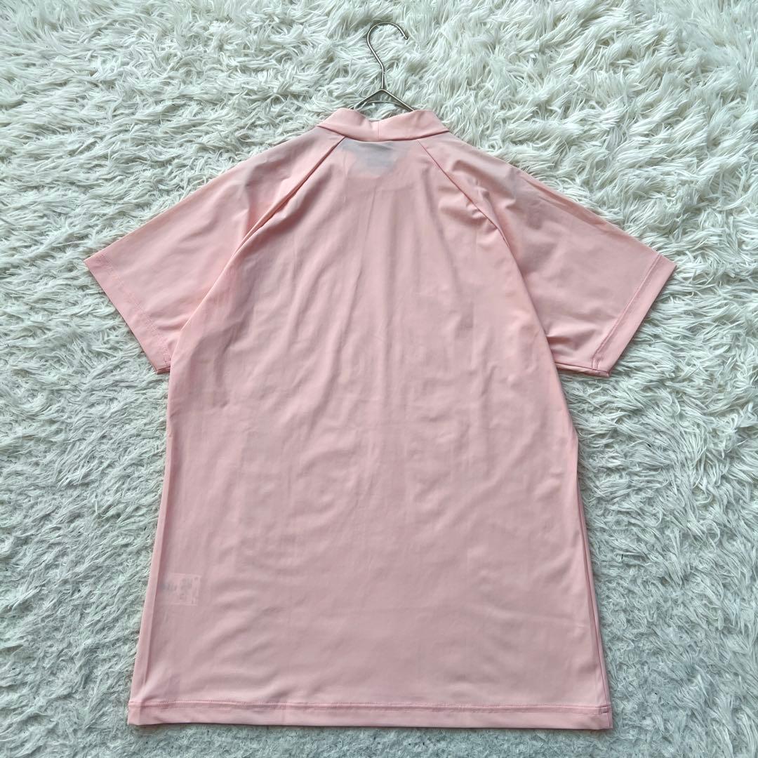 DESCENTE GOLF モックネック　半袖　シャツ　ストレッチ素材　洗える