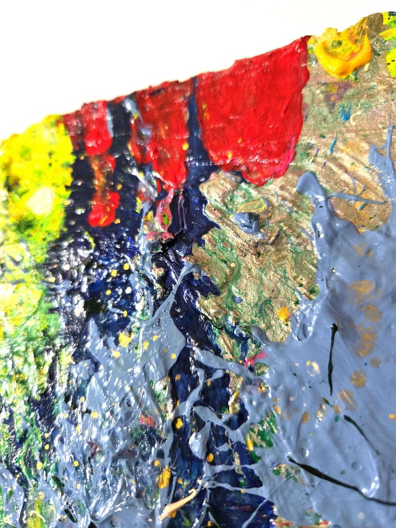 エネルギー 絵画「いつか絶対に触れる」猫 動物 芸術 アート 作品 原画 真作