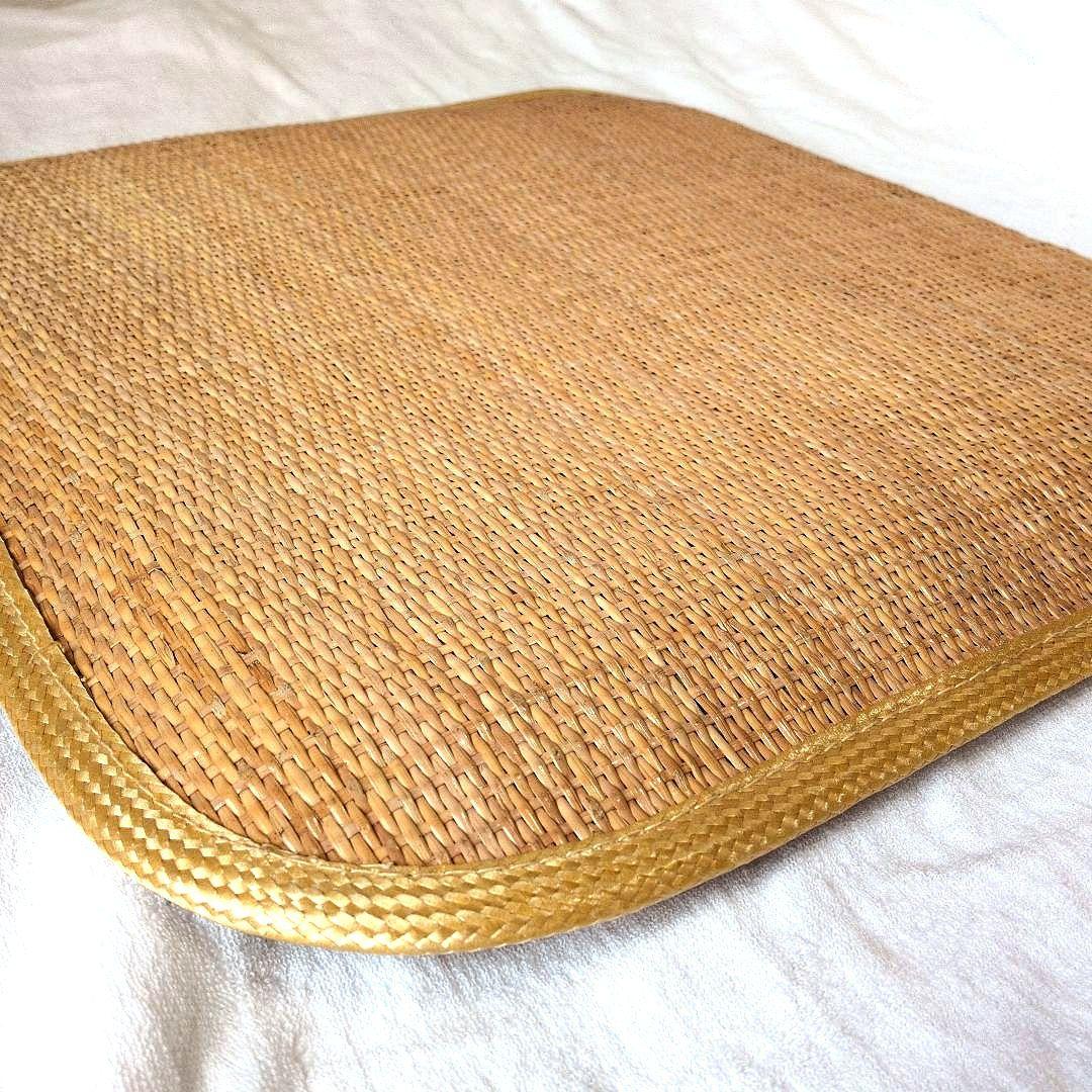 高級品　天然素材 籐座布団 5枚組 55×55cm 夏用 涼感 クッション