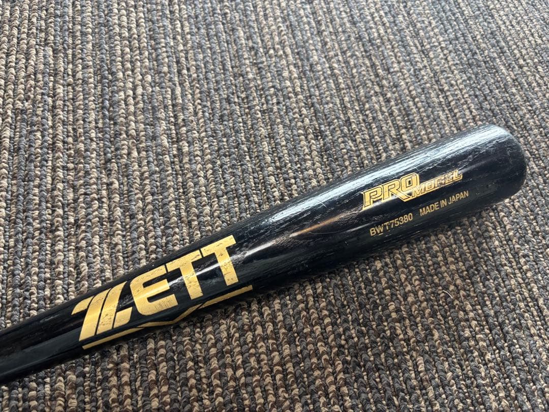 少年軟式木製フラットバット⭐︎平面バット⭐︎ZETTプロモデル BWT75380