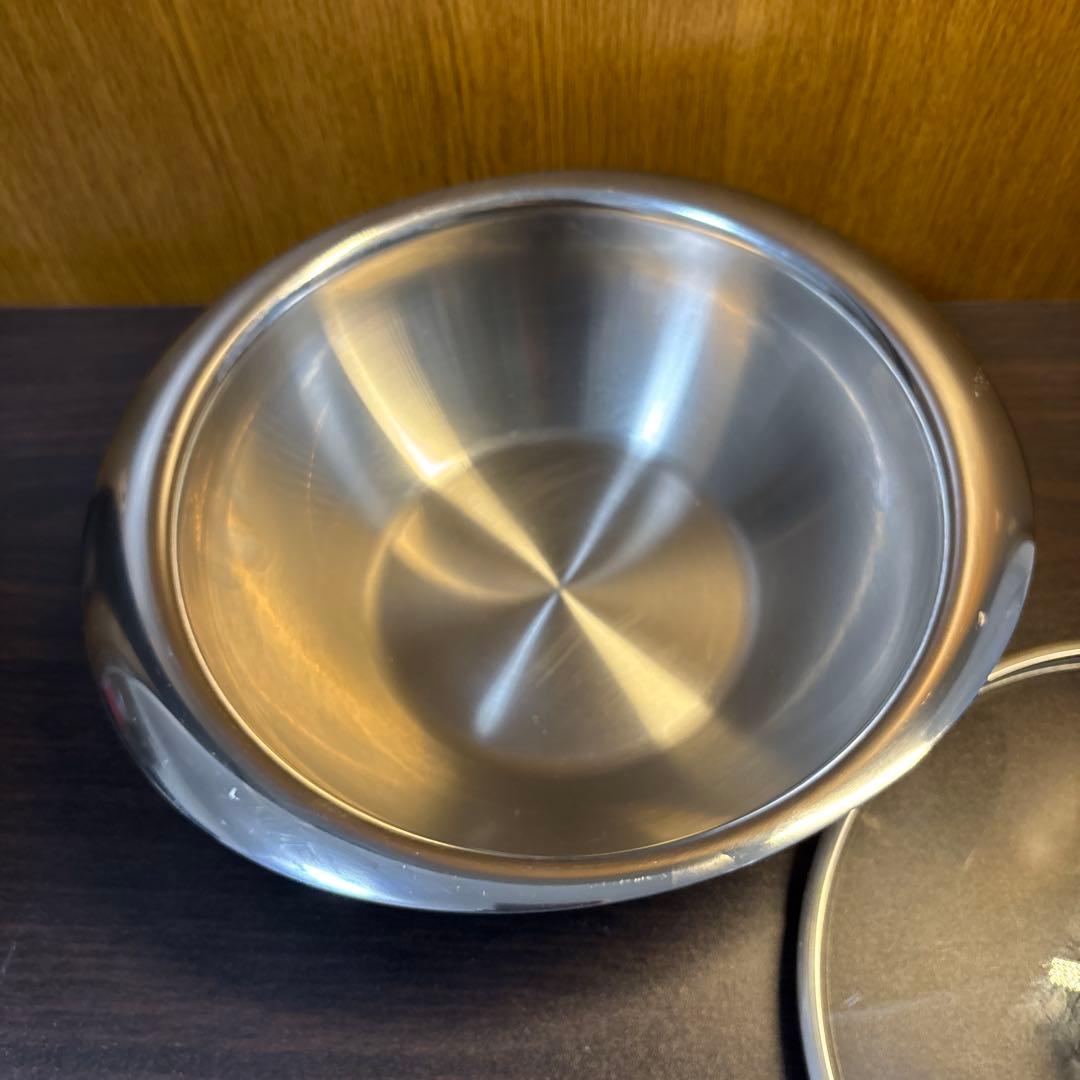 未使用　MEYER NEWPAN ガラスフタ付き　22cm ニューパン