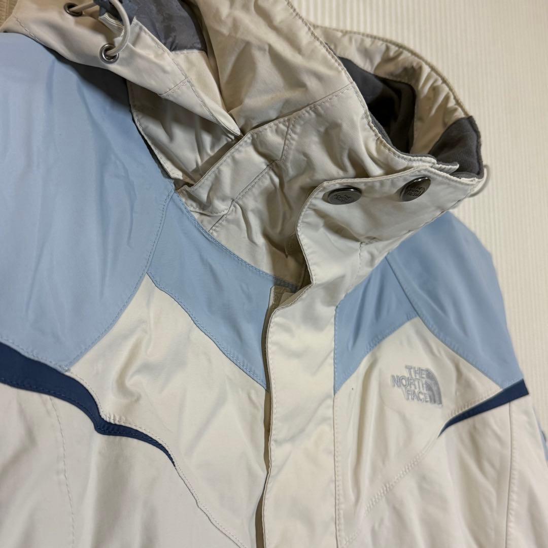 （美品）ザ・ノースフェイスUS古着　スノーウェア　水色/アイボリー　レディースM