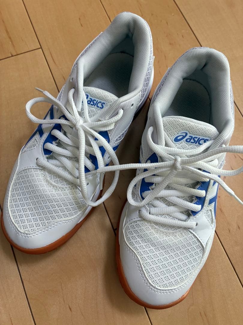 ASICS バレーボールシューズ ホワイト/ブルー　22.5センチ