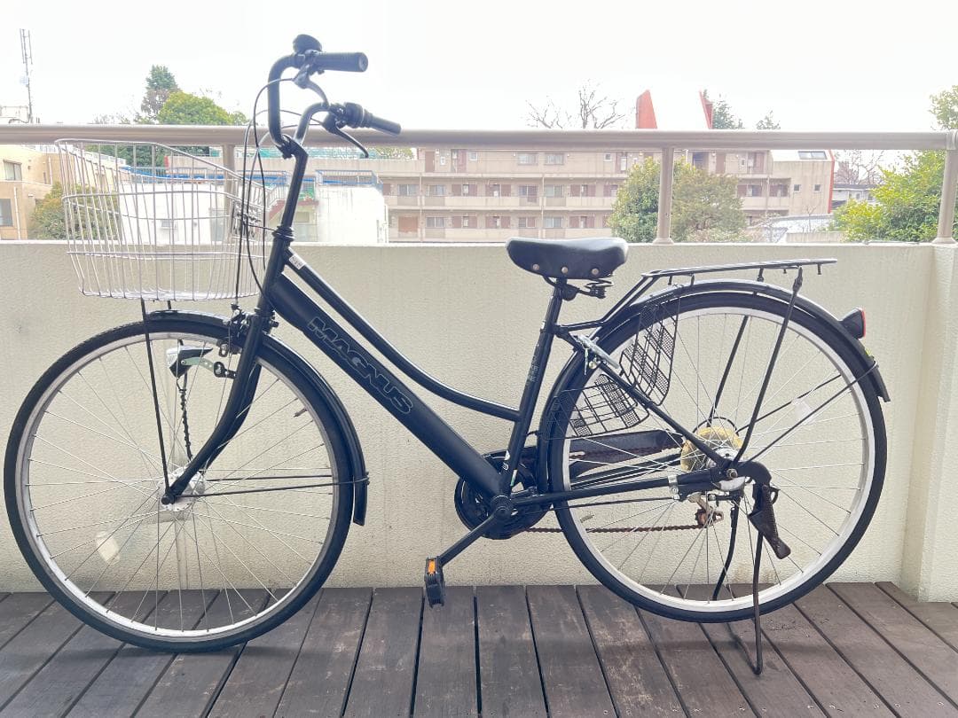 マグナスMAGNUS ２７インチ シティサイクル 黒(マットブラック)　引取専用