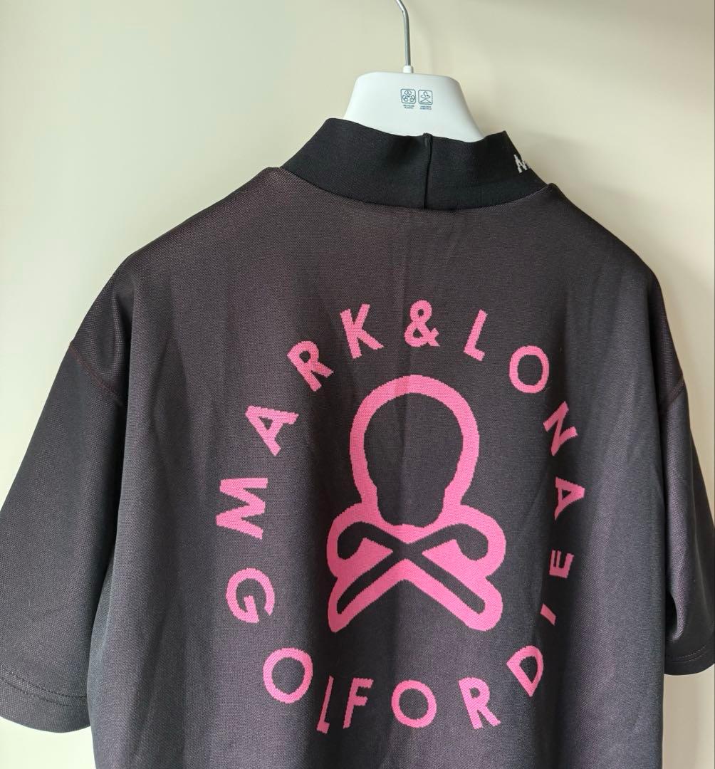 美品 ★ MARK&LONA モックネック 黒 シャツ マーク&ロナ 正規品