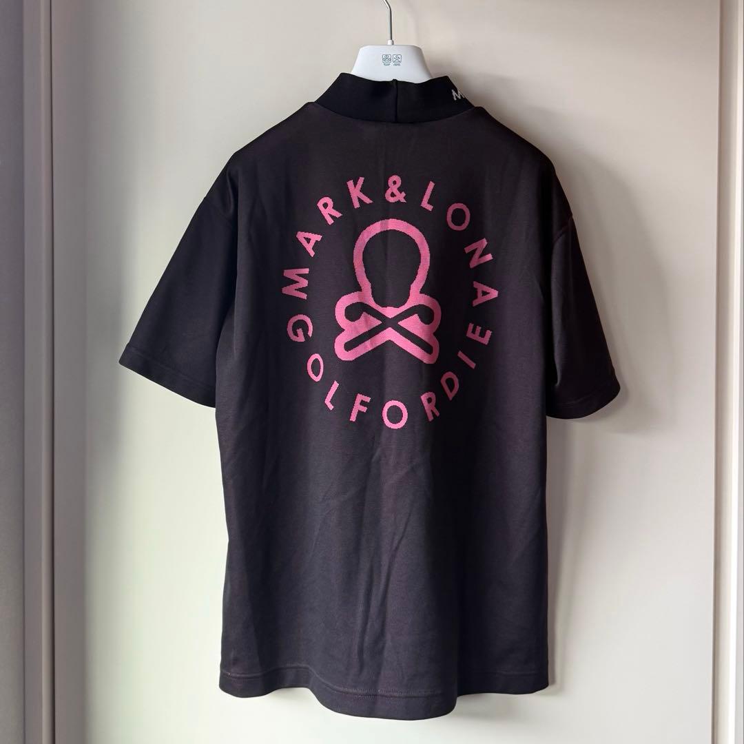 美品 ★ MARK&LONA モックネック 黒 シャツ マーク&ロナ 正規品