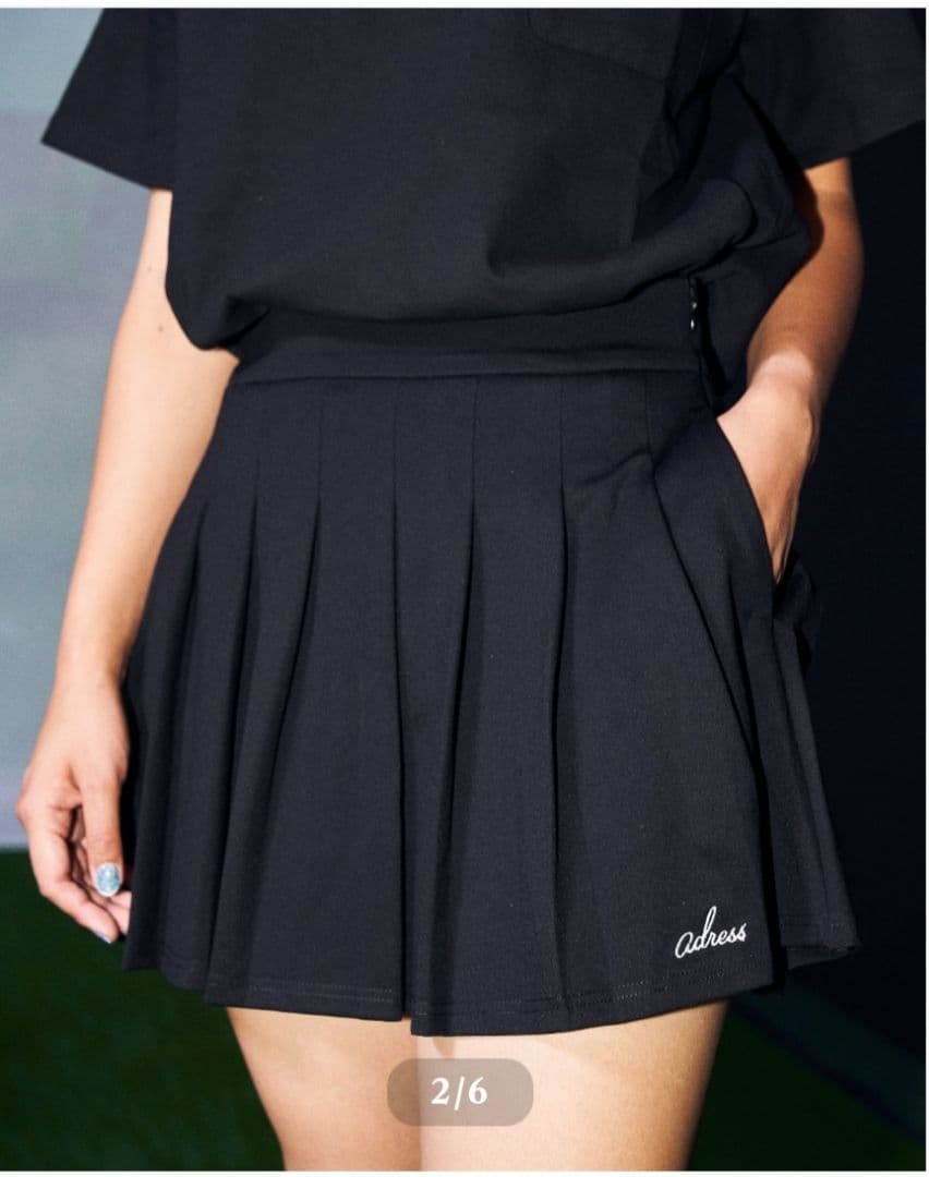 【即完売モデル】adress pleats skirt brack ゴルフウェア