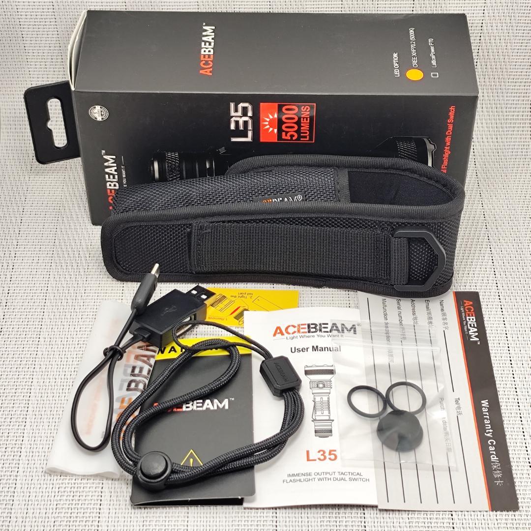 ACEBEAM L35 V1 5000K ベゼルリング交換