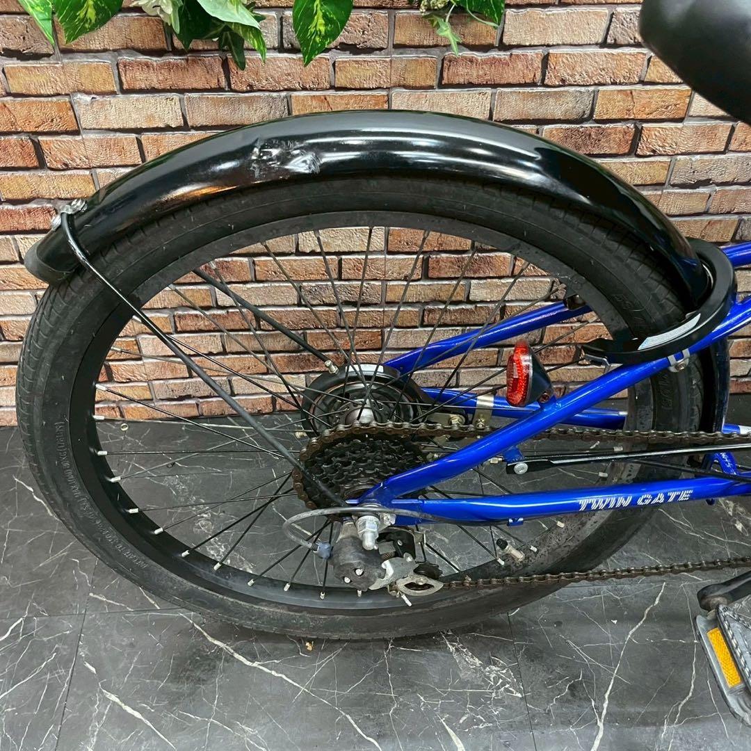 引き取り価格【67】子供用自転車 子供車 TWIN GATE ブルー 22インチ