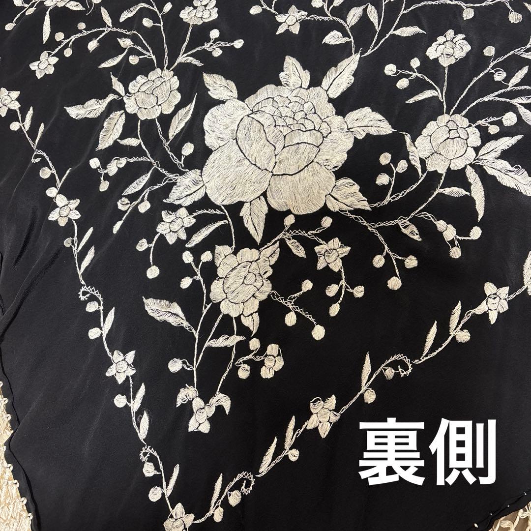 フラメンコ　黒マントンシージョ　スペイン購入品