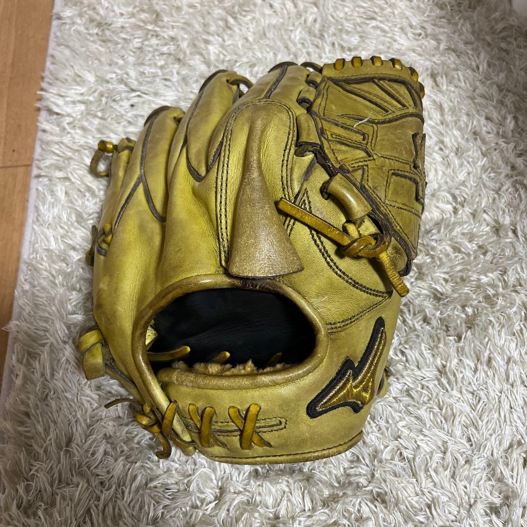Mizuno イエロー 野球 グローブ 投手用 ピッチャー