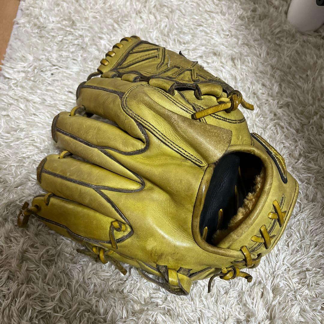 Mizuno イエロー 野球 グローブ 投手用 ピッチャー