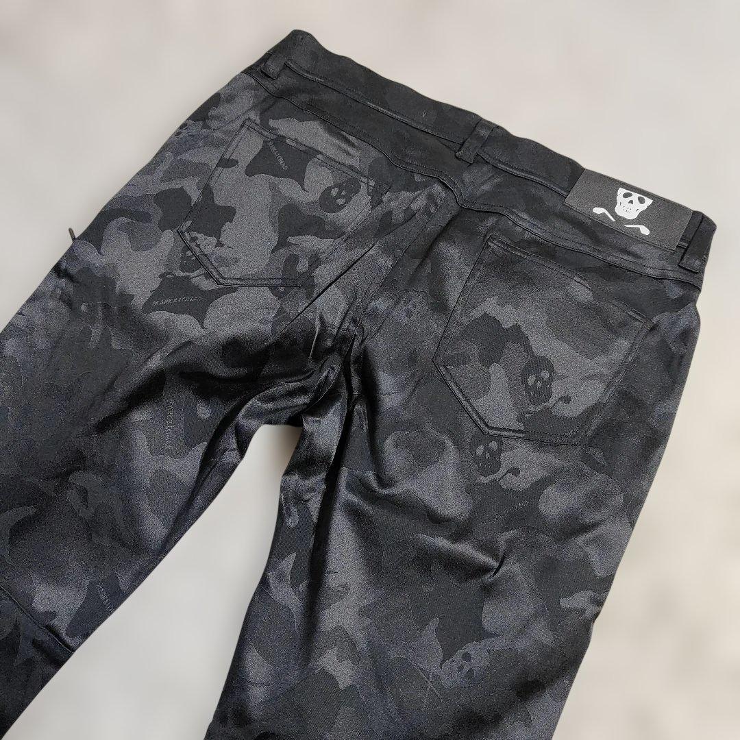 新品 MARK&LONA 52 黒 カモ柄 パンツ MLM-4A-AT31