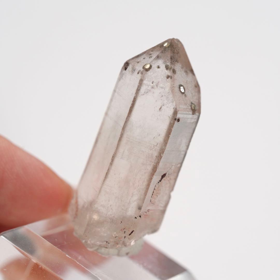 【立方体の結晶入り】【激レア】パイライトインクォーツ 40×17×16mm