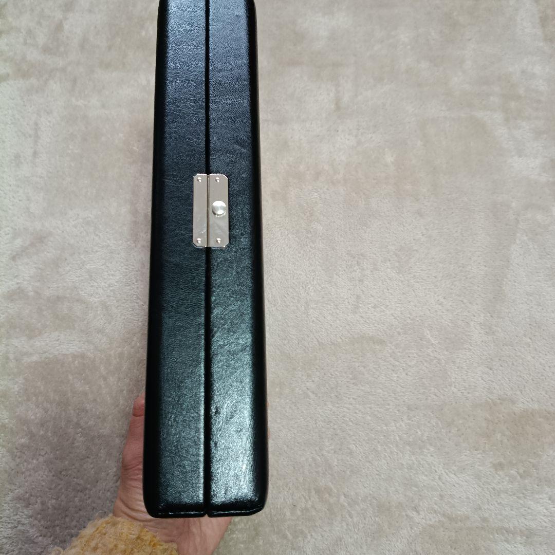 【新品】黒　三味線　バチケース　撥入れ　地唄2丁入れ