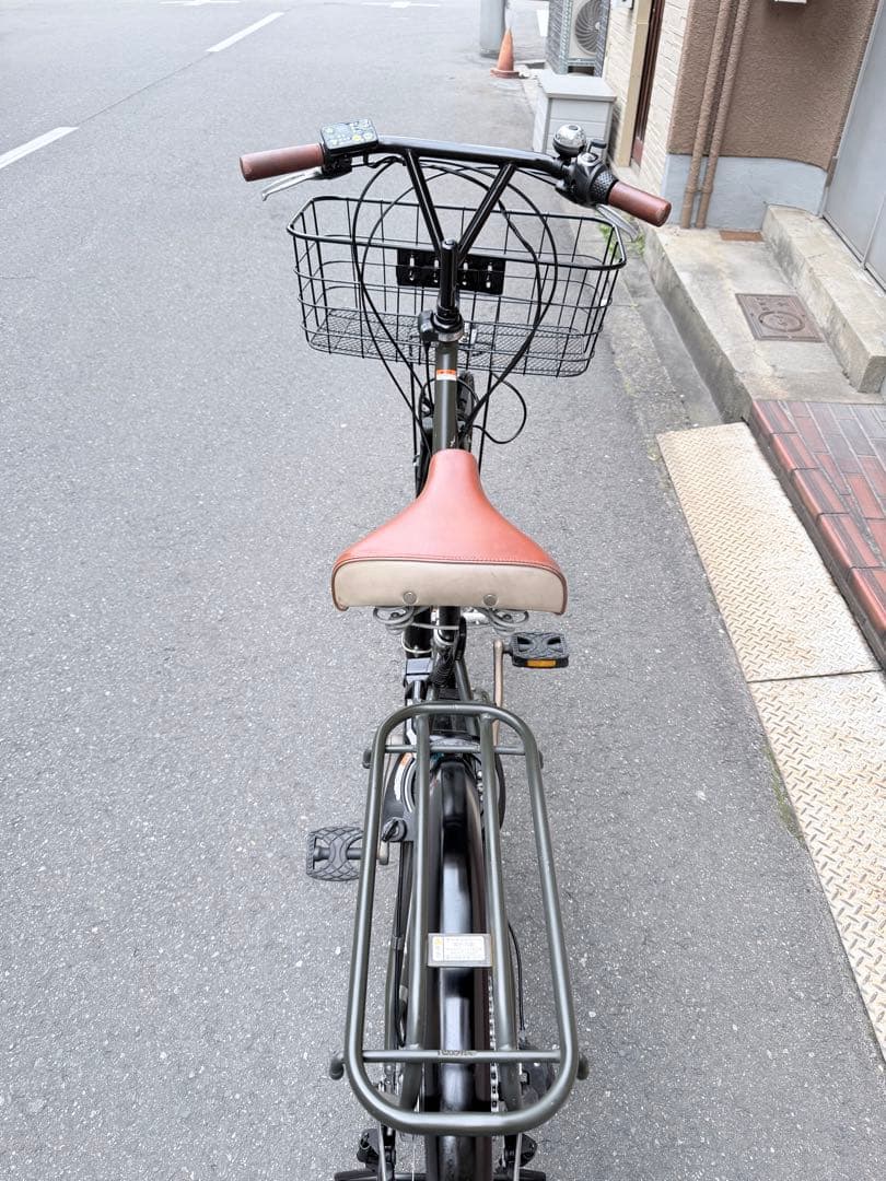 子供乗せ　パナソニック　電動アシスト自転車 ダークグレー 前バスケット付き