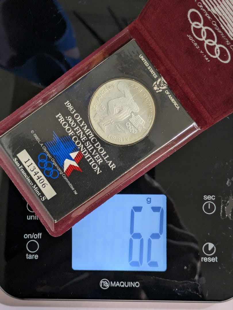 1983年 アメリカ ロサンゼルス オリンピック ファインシルバー プルーフ銀貨