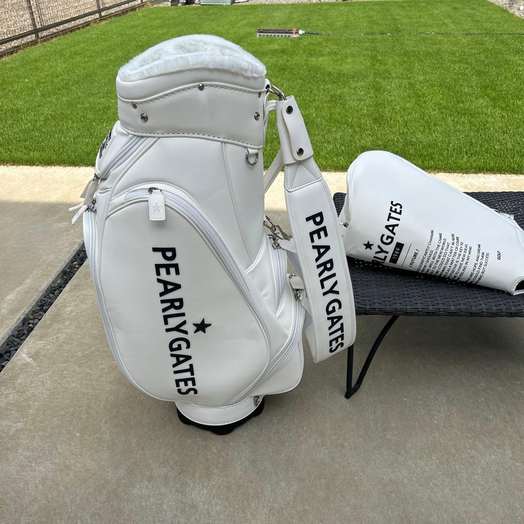 【超美品】パーリーゲイツ　PEARLY GATES　マットレザー　キャディバッグ